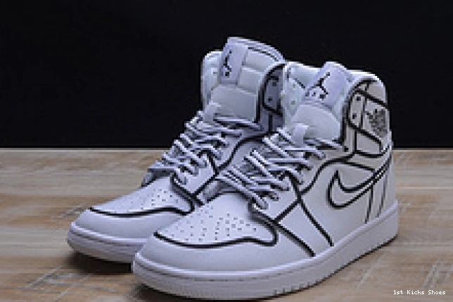 1st Kicks air nike white 1320 jordan pencil” 3d hand-painted mens Comfortable “comic 1 retro aa4724- 1123